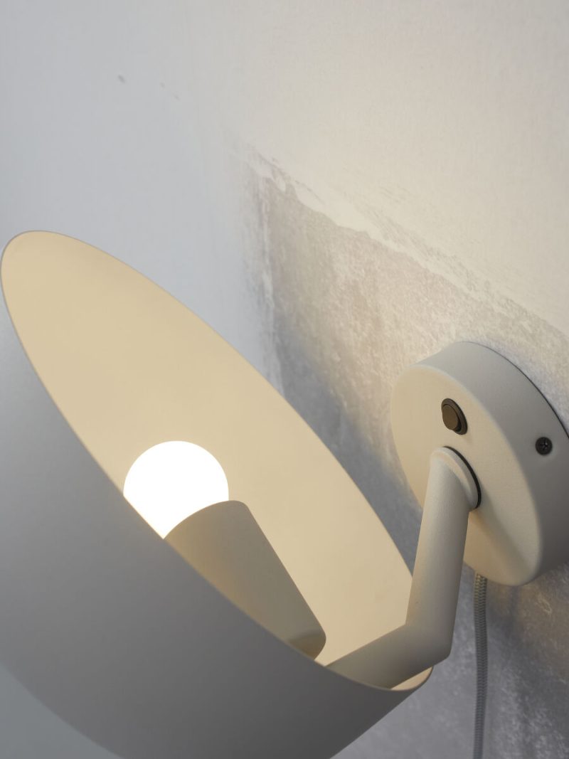 Aplique de pared retro de metal gris redonda It's About RoMi Porto - Imagen 8