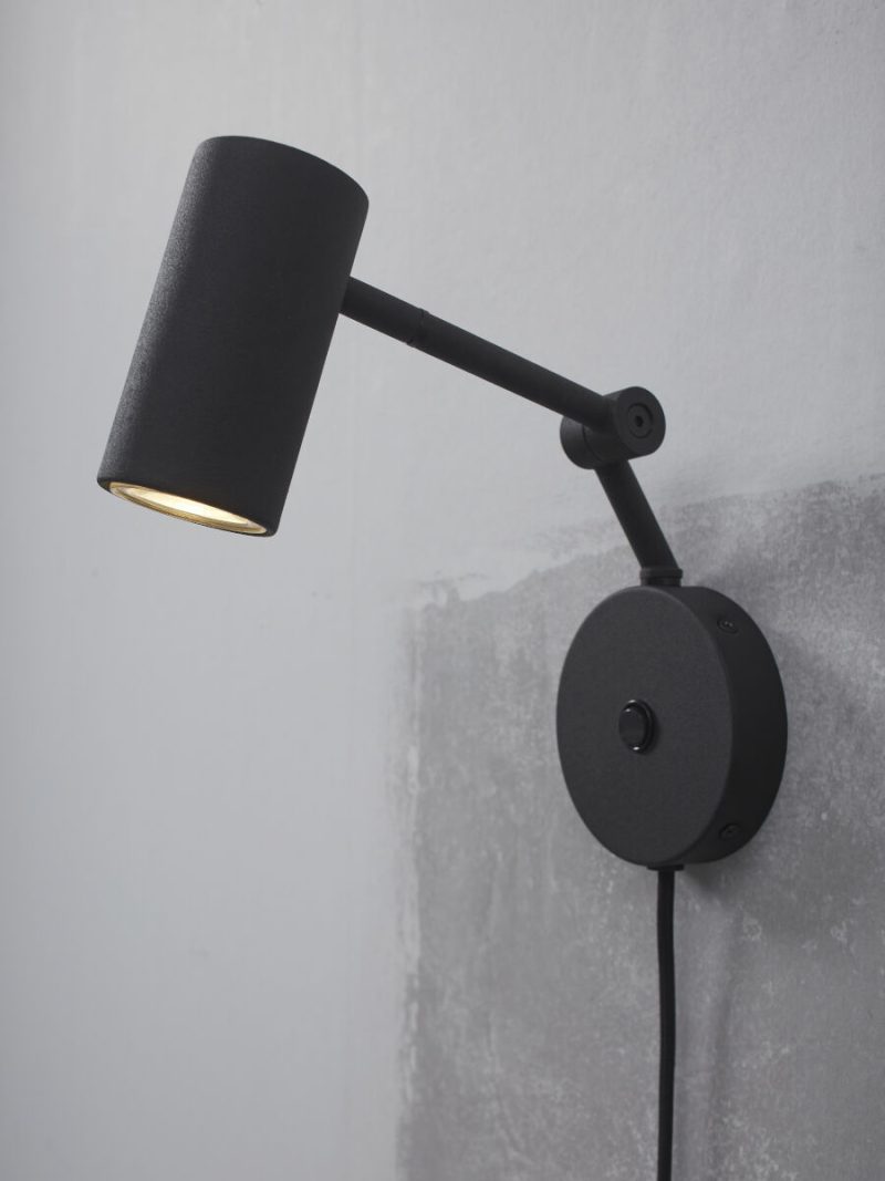 Aplique de pared retro de metal negro It's About RoMi Montreux - Imagen 4