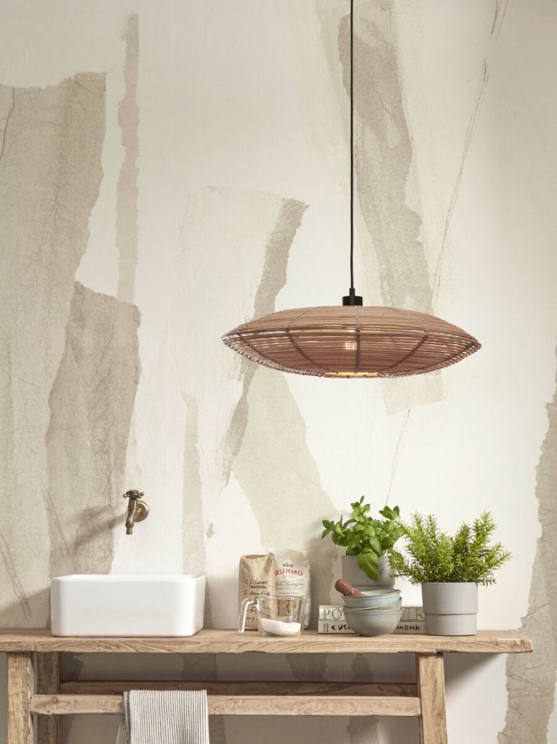 Lámpara colgante bohemia de ratán natural GOOD & MOJO Tanami - Imagen 11