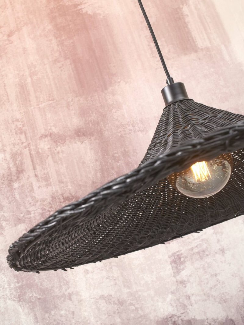 Lámpara colgante bohemia de ratán negro GOOD & MOJO Borabora - Imagen 4
