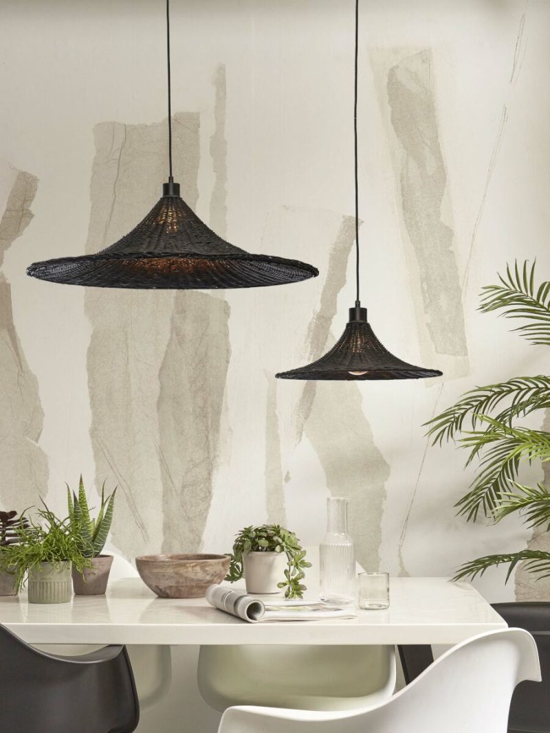 Lámpara colgante bohemia de ratán negro GOOD & MOJO Borabora - Imagen 9