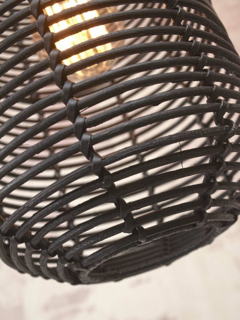 Lámpara colgante bohemia de ratán negro GOOD & MOJO Tanami - Imagen 4