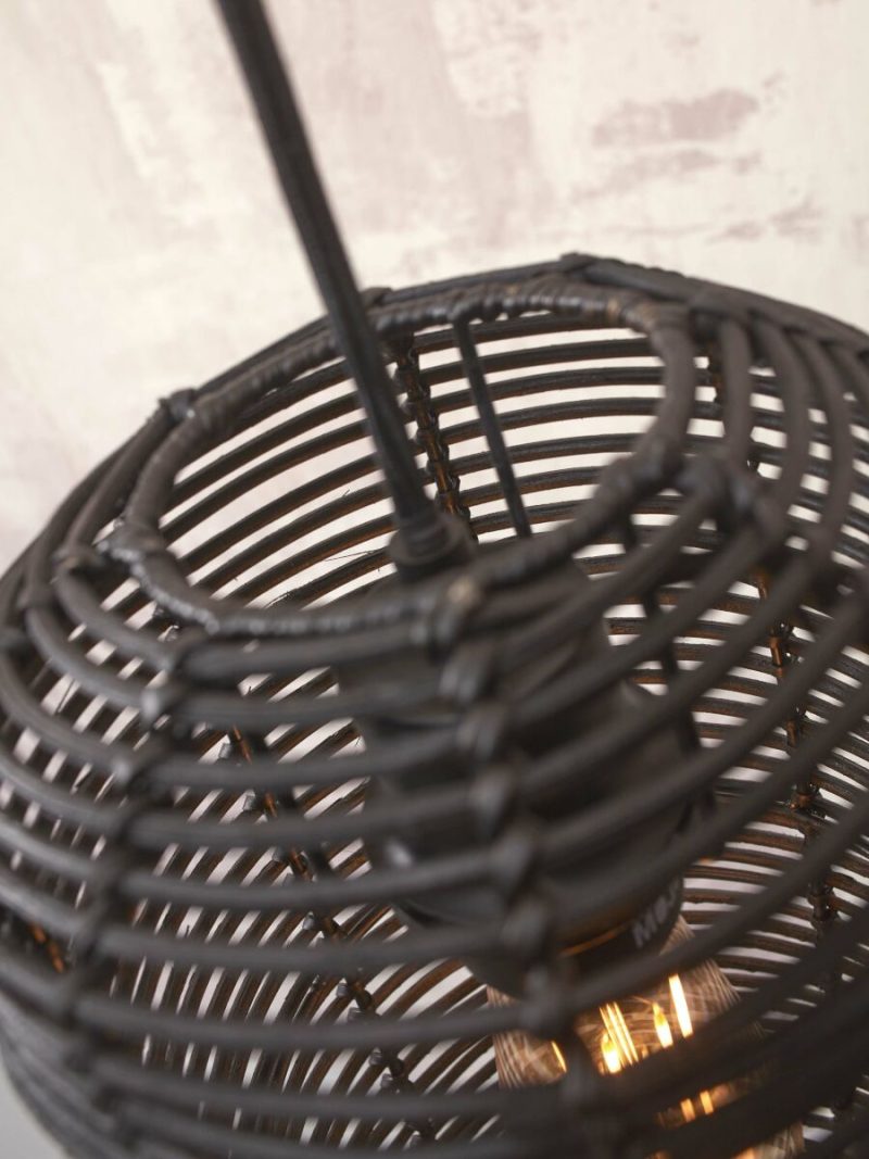 Lámpara colgante bohemia de ratán negro GOOD & MOJO Tanami - Imagen 6