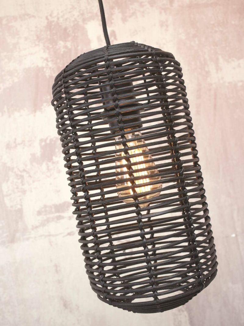 Lámpara colgante bohemia de ratán negro GOOD & MOJO Tanami - Imagen 8
