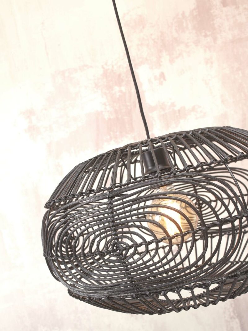 lámpara colgante tejida ratán negro GOOD & MOJO Madeira - Imagen 6