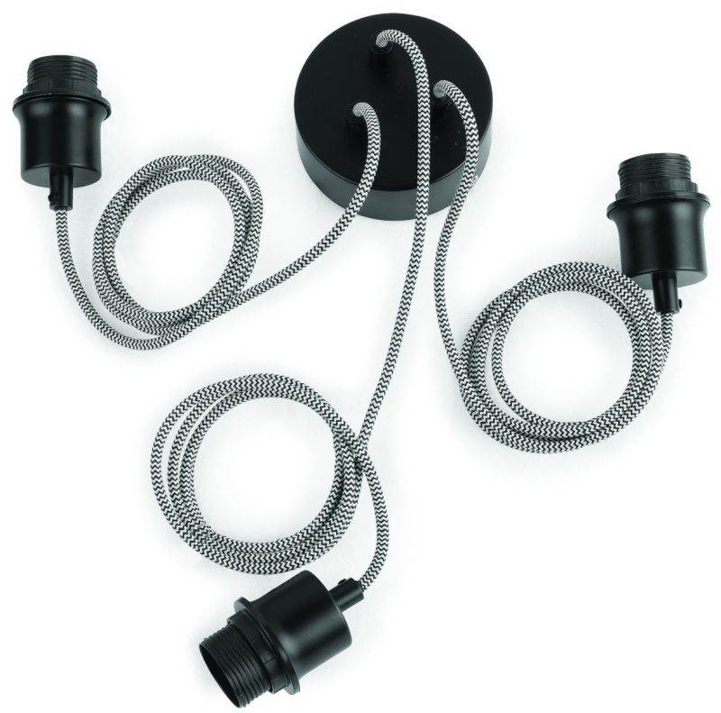 Lámpara colgante vintage de caucho negro GOOD & MOJO Amazon - Imagen 5