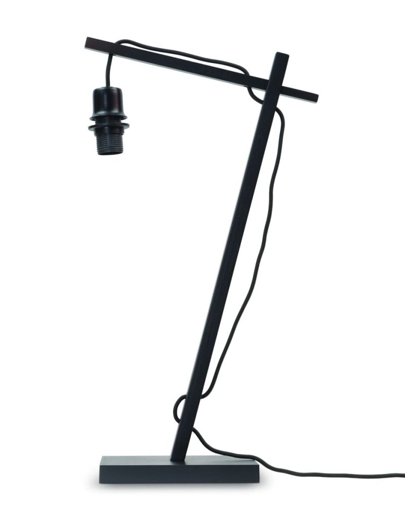 Lámpara de mesa bohemia de bambú negro GOOD & MOJO Java - Imagen 6