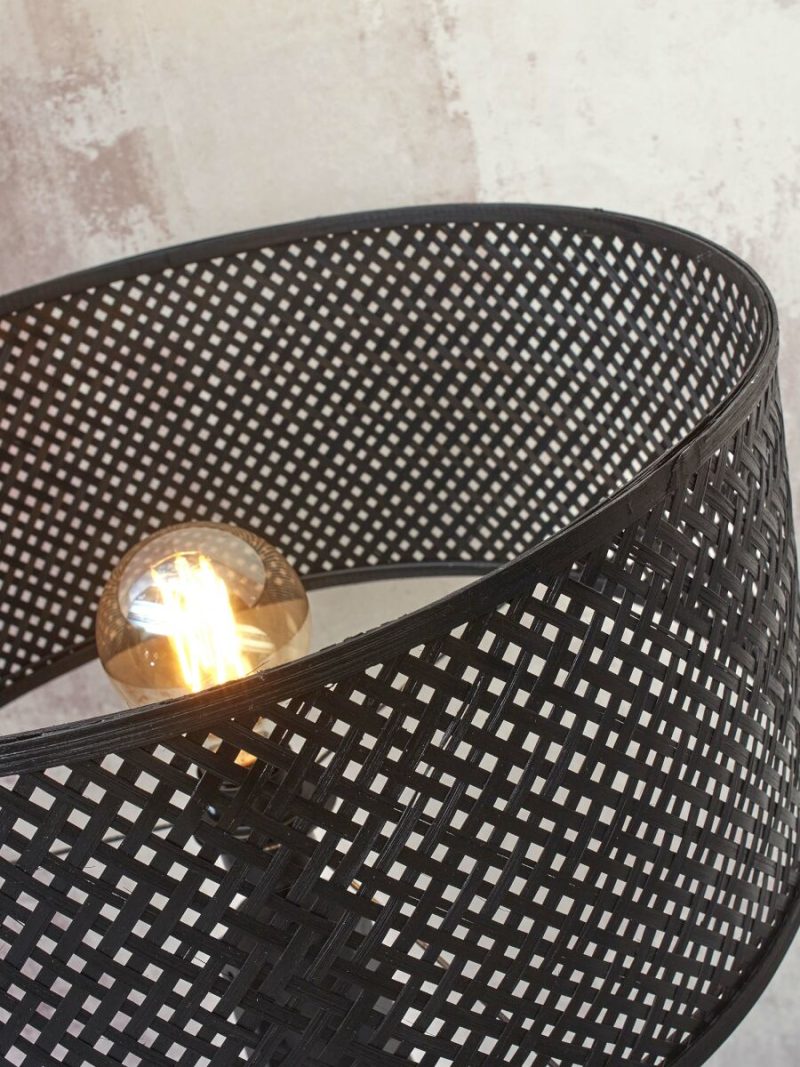 Lámpara de mesa bohemia de bambú negro GOOD & MOJO Java - Imagen 4