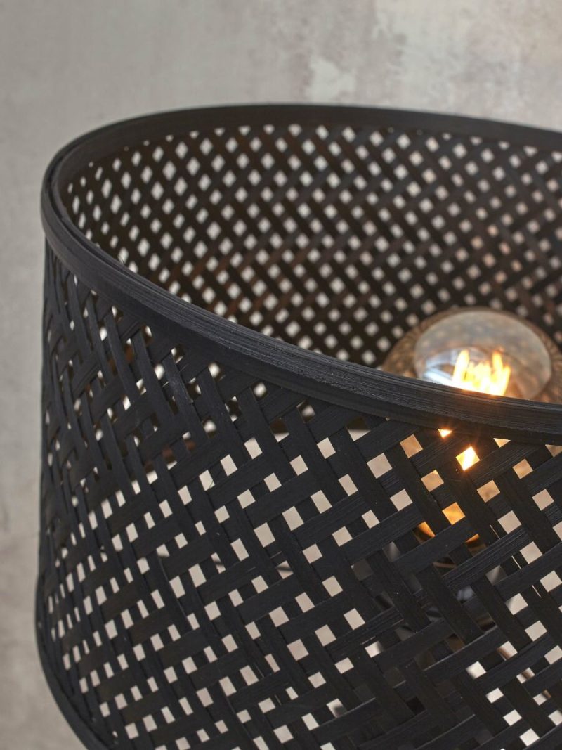 Lámpara de mesa bohemia de bambú negro GOOD & MOJO Java - Imagen 4