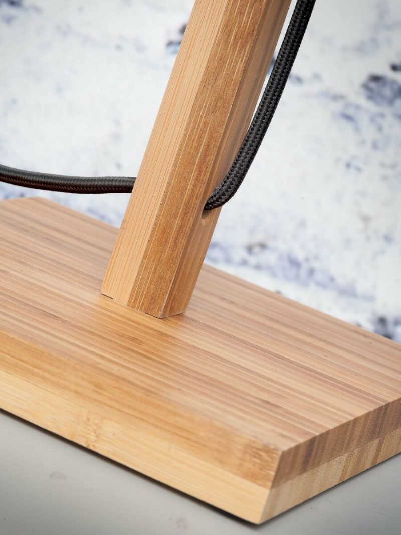 Lámpara de mesa bohemia de bambú y ratán natural GOOD & MOJO Tanami - Imagen 9