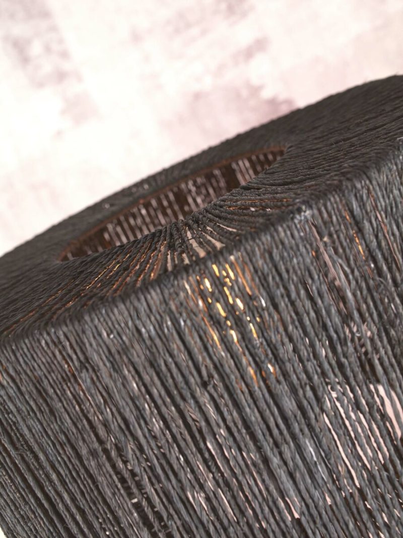 Lámpara de mesa bohemia de bambú y ratán negro GOOD & MOJO Iguazu - Imagen 3