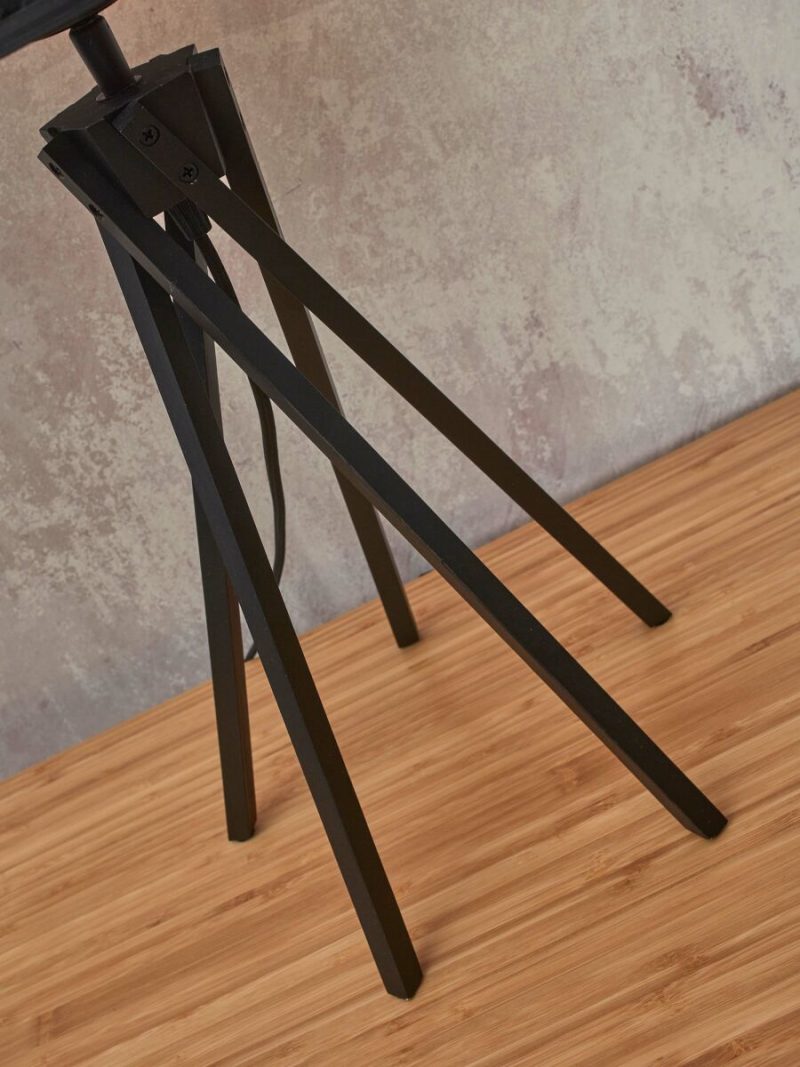 Lámpara de mesa bohemia de bambú y ratán negro GOOD & MOJO Iguazu - Imagen 7