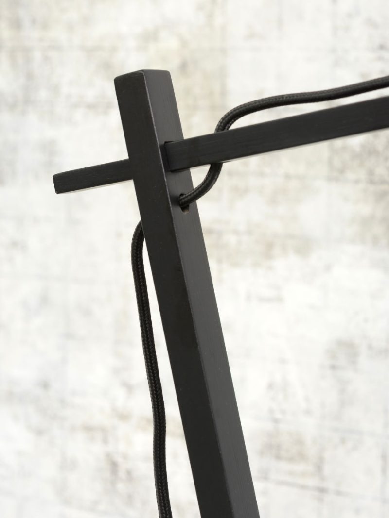 Lámpara de mesa bohemia de lino gris GOOD & MOJO Andes - Imagen 3