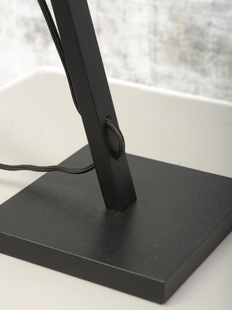 Lámpara de mesa bohemia de lino gris GOOD & MOJO Andes - Imagen 6