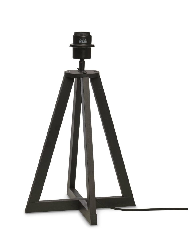 Lámpara de mesa bohemia de ratán negro GOOD & MOJO Iguazu - Imagen 7