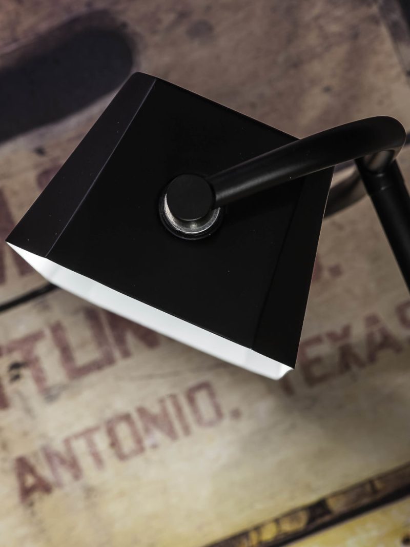 Lámpara de mesa retro de metal negro It's About RoMi Cambridge - Imagen 5