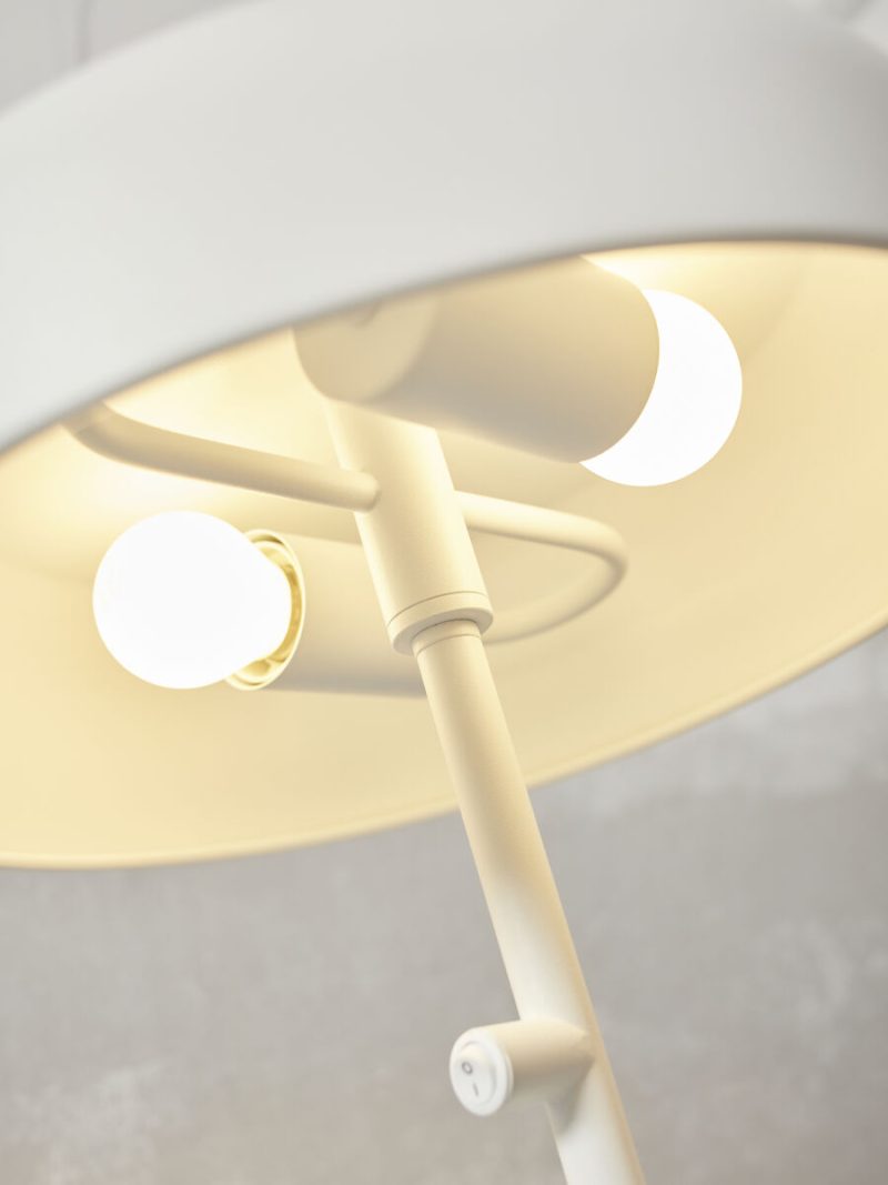 Lámpara de mesa retro metálica blanca It's About RoMi Porto - Imagen 3