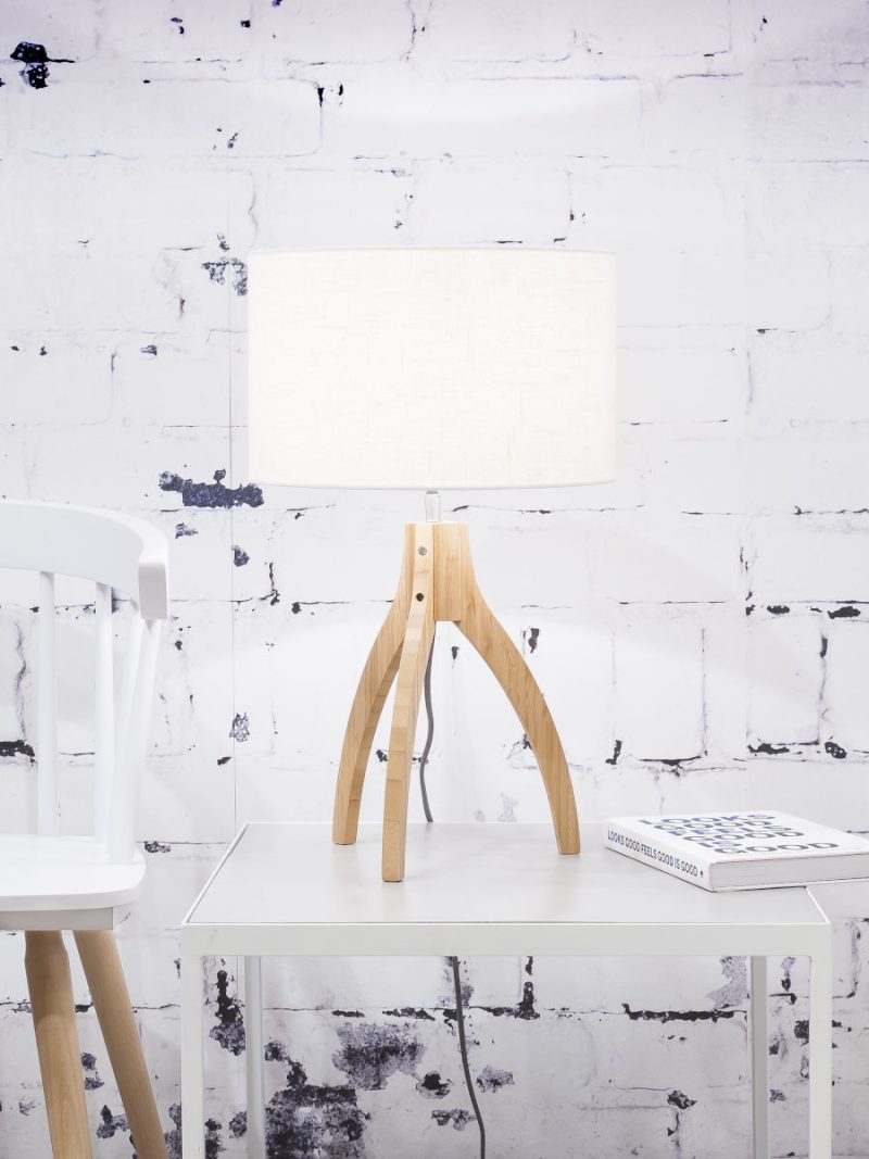 Lámpara de mesa taburete blanco alto GOOD & MOJO Annapurna - Imagen 2