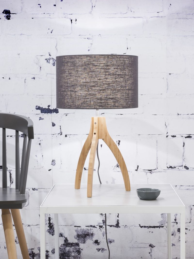Lámpara de mesa taburete gris oscuro alto GOOD & MOJO Annapurna - Imagen 2