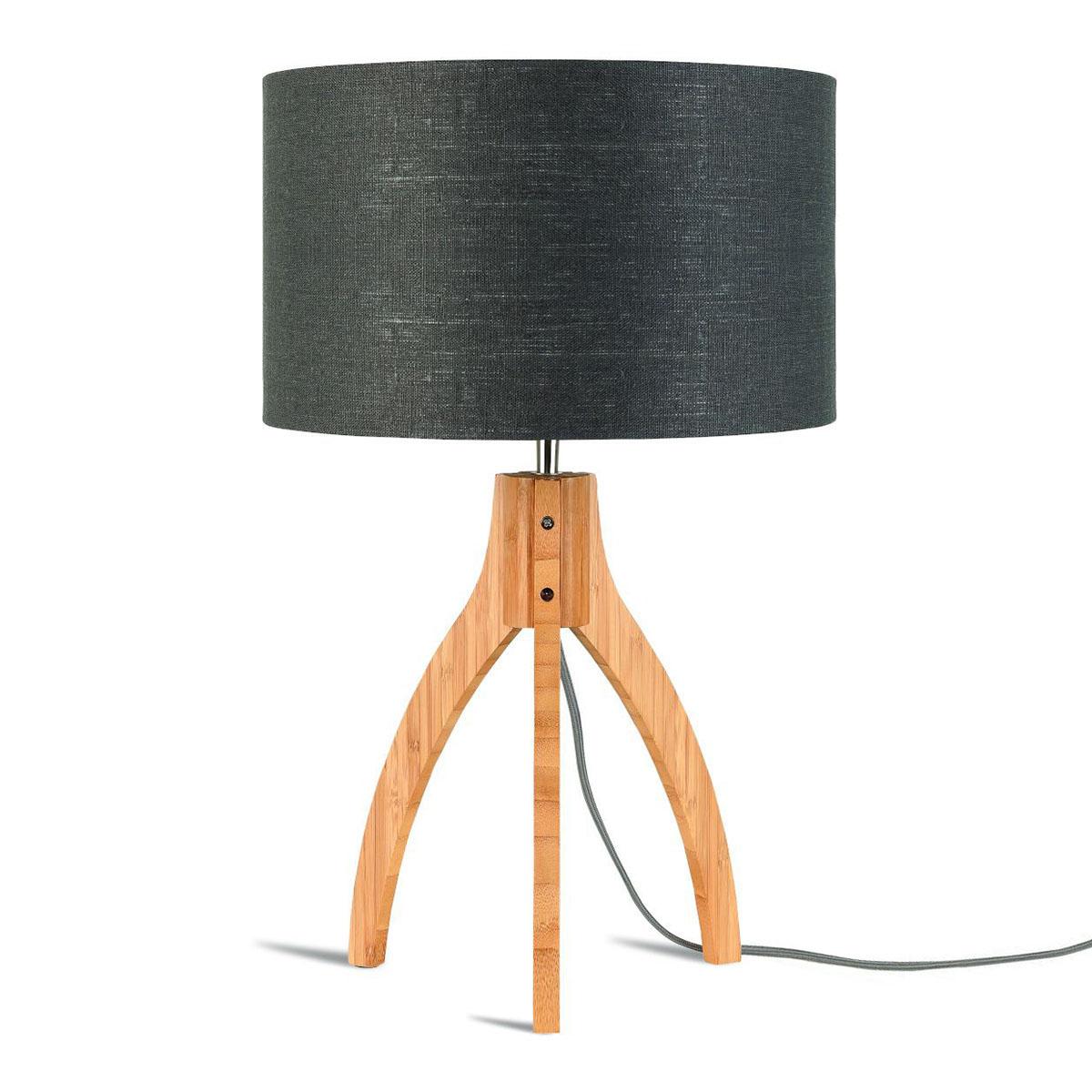 Lámpara de mesa taburete gris oscuro alto GOOD & MOJO Annapurna