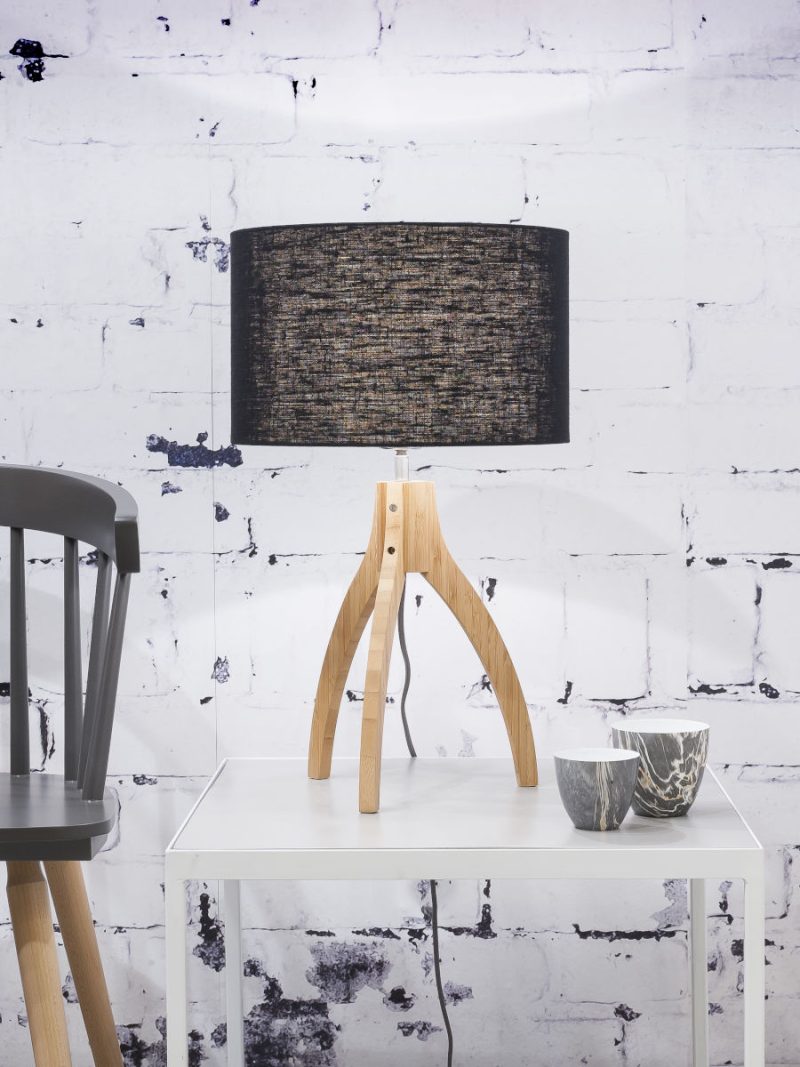 Lámpara de mesa taburete negro alto GOOD & MOJO Annapurna - Imagen 2