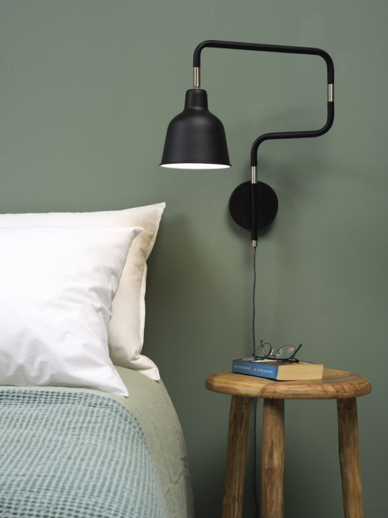Lámpara de pared ajustable negra ondulada It's About RoMi London - Imagen 2