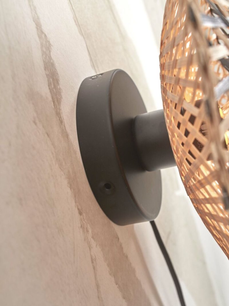 lámpara de pared bohemia bambú natural/negro L GOOD & MOJO Kalimantan - Imagen 3