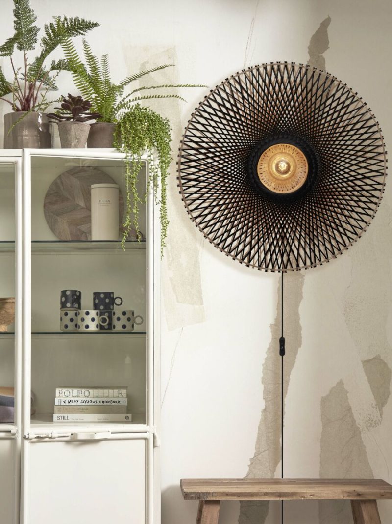 lámpara de pared bohemia bambú natural/negro L GOOD & MOJO Kalimantan - Imagen 9