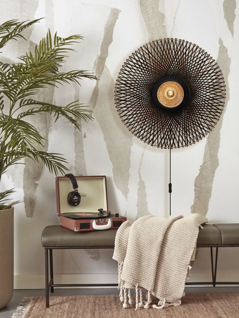 lámpara de pared bohemia bambú natural/negro L GOOD & MOJO Kalimantan - Imagen 10
