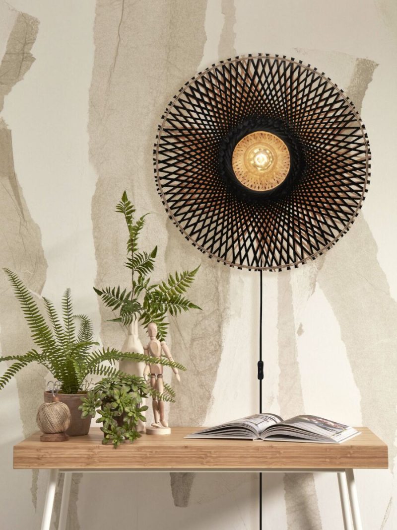 lámpara de pared bohemia bambú natural/negro M GOOD & MOJO Kalimantan - Imagen 2