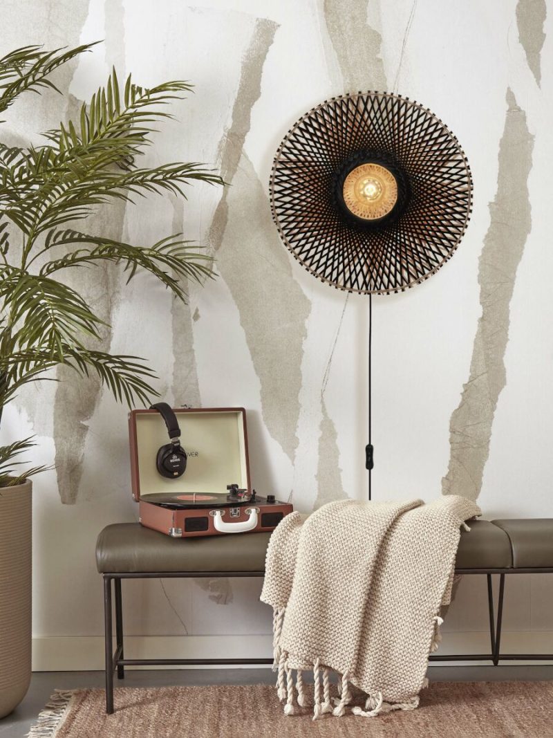 lámpara de pared bohemia bambú natural/negro M GOOD & MOJO Kalimantan - Imagen 12