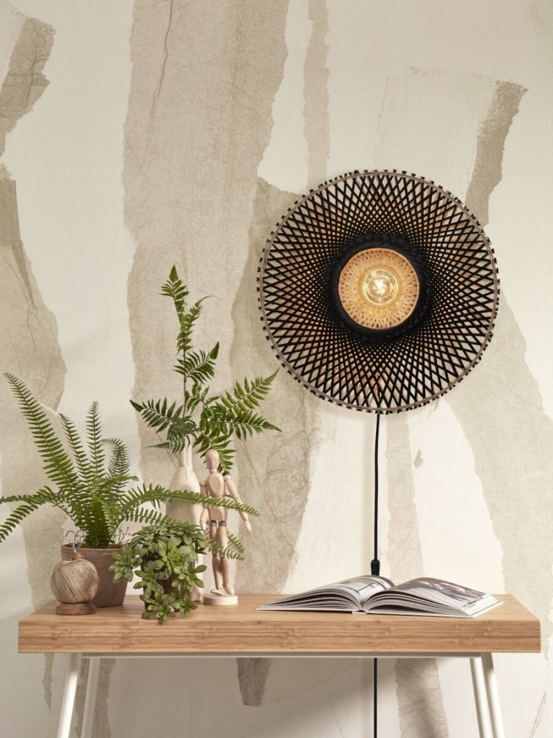 lámpara de pared bohemia bambú natural/negro S GOOD & MOJO Kalimantan - Imagen 2
