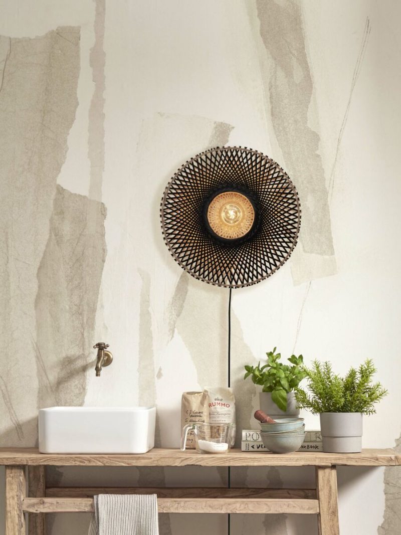 lámpara de pared bohemia bambú natural/negro S GOOD & MOJO Kalimantan - Imagen 11