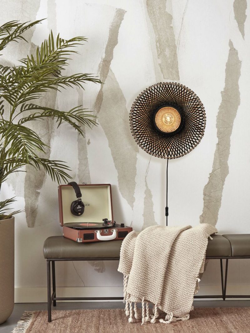 lámpara de pared bohemia bambú natural/negro S GOOD & MOJO Kalimantan - Imagen 12