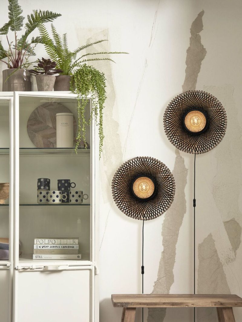 lámpara de pared bohemia bambú natural/negro S GOOD & MOJO Kalimantan - Imagen 10