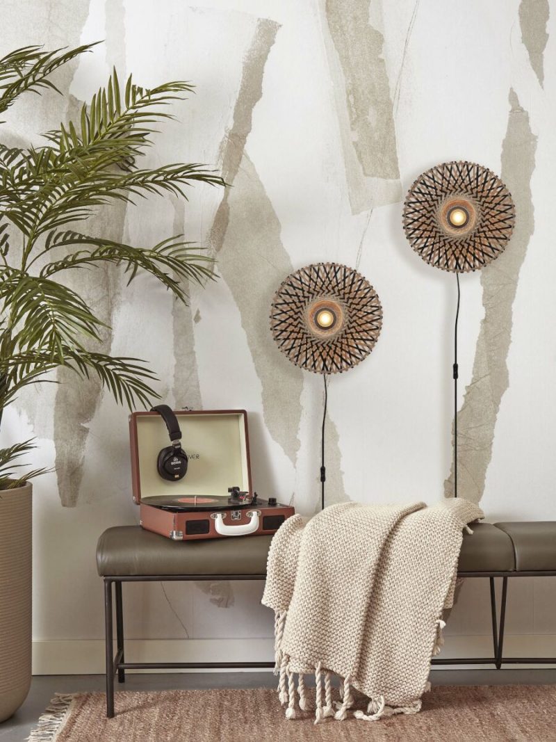 lámpara de pared bohemia bambú natural/negro XS GOOD & MOJO Kalimantan - Imagen 12