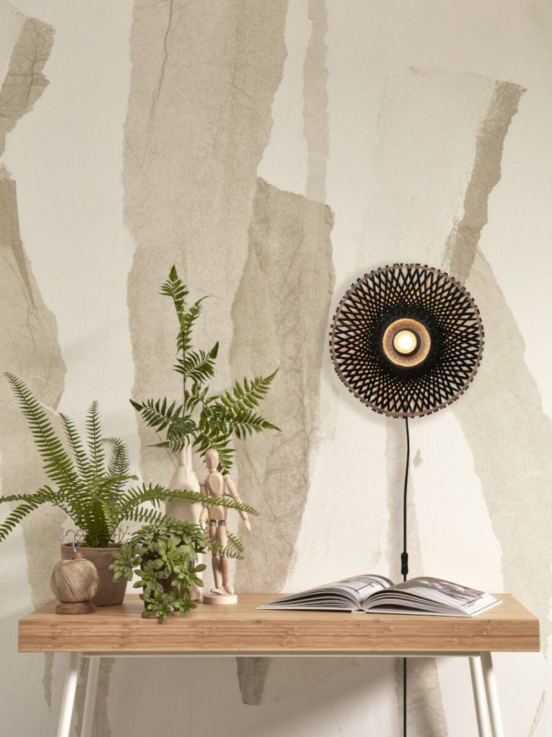 lámpara de pared bohemia bambú negro XS GOOD & MOJO Kalimantan - Imagen 2