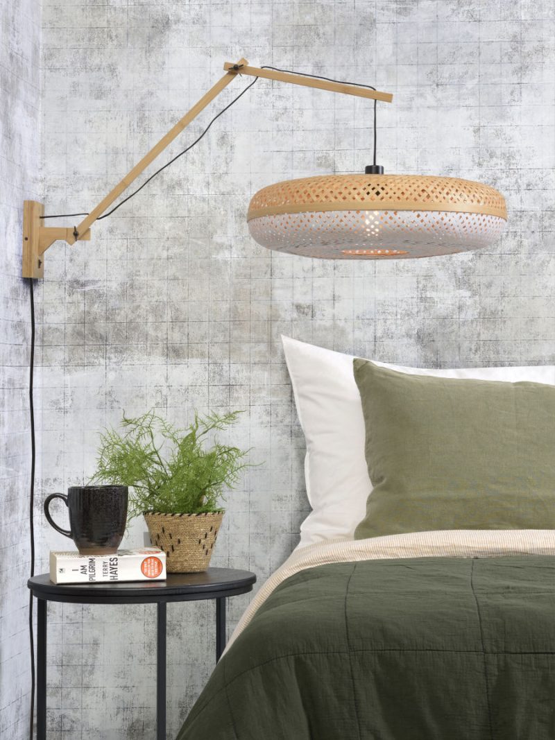 Lámpara de pared bohemia de bambú blanca GOOD & MOJO Palawan - Imagen 5