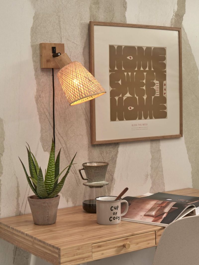 Lámpara de pared bohemia de bambú natural GOOD & MOJO Java - Imagen 2
