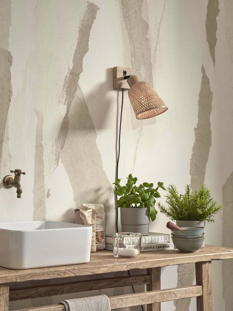 Lámpara de pared bohemia de bambú natural GOOD & MOJO Java - Imagen 5