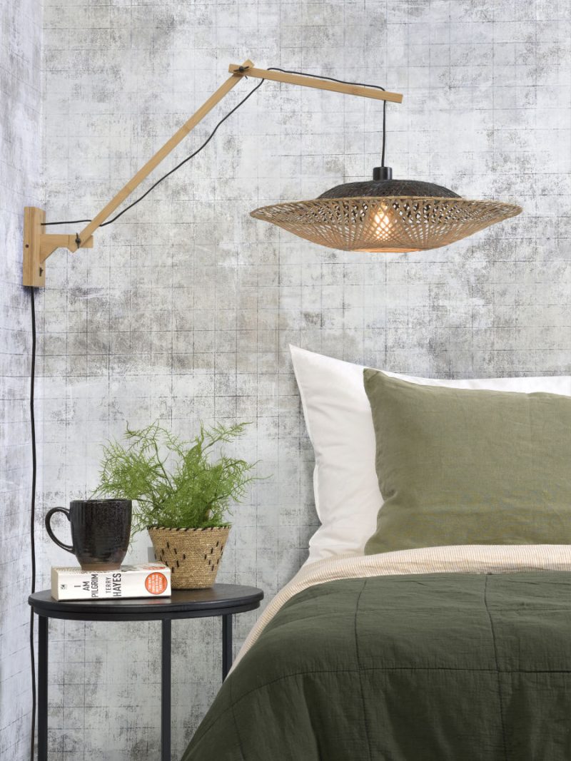 Lámpara de pared bohemia de bambú natural_negra GOOD & MOJO Kalimantan - Imagen 5
