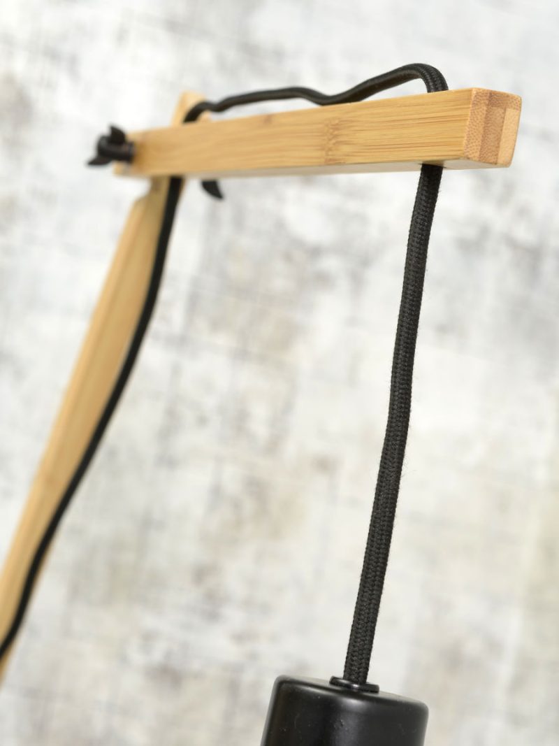 Lámpara de pared bohemia de bambú negro natural GOOD & MOJO Palawan - Imagen 7