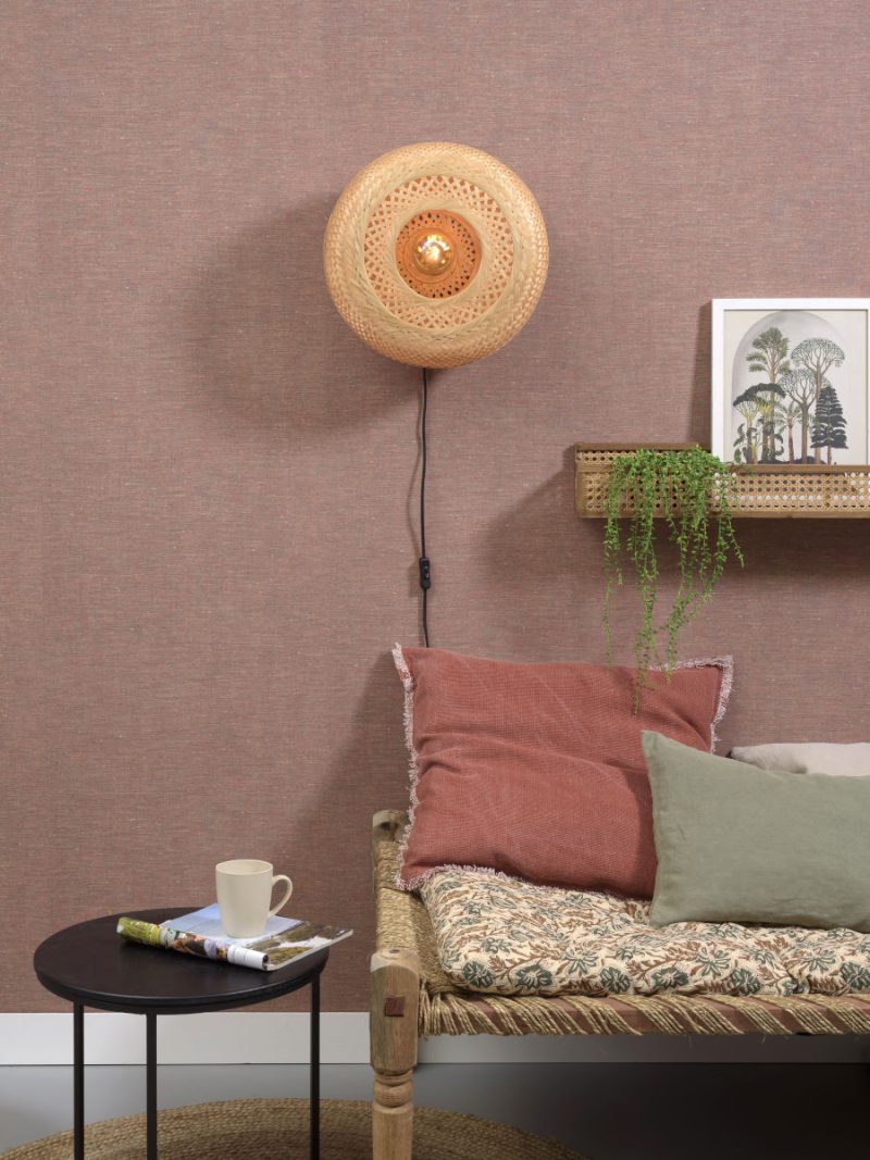 Lámpara de pared bohemia de bambú negro natural GOOD & MOJO Palawan - Imagen 5