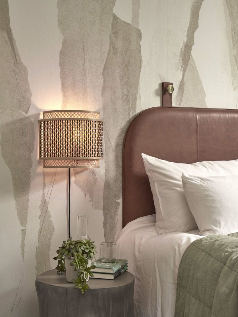 Lámpara de pared bohemia de bambú negro y natural GOOD & MOJO Bhutan - Imagen 5