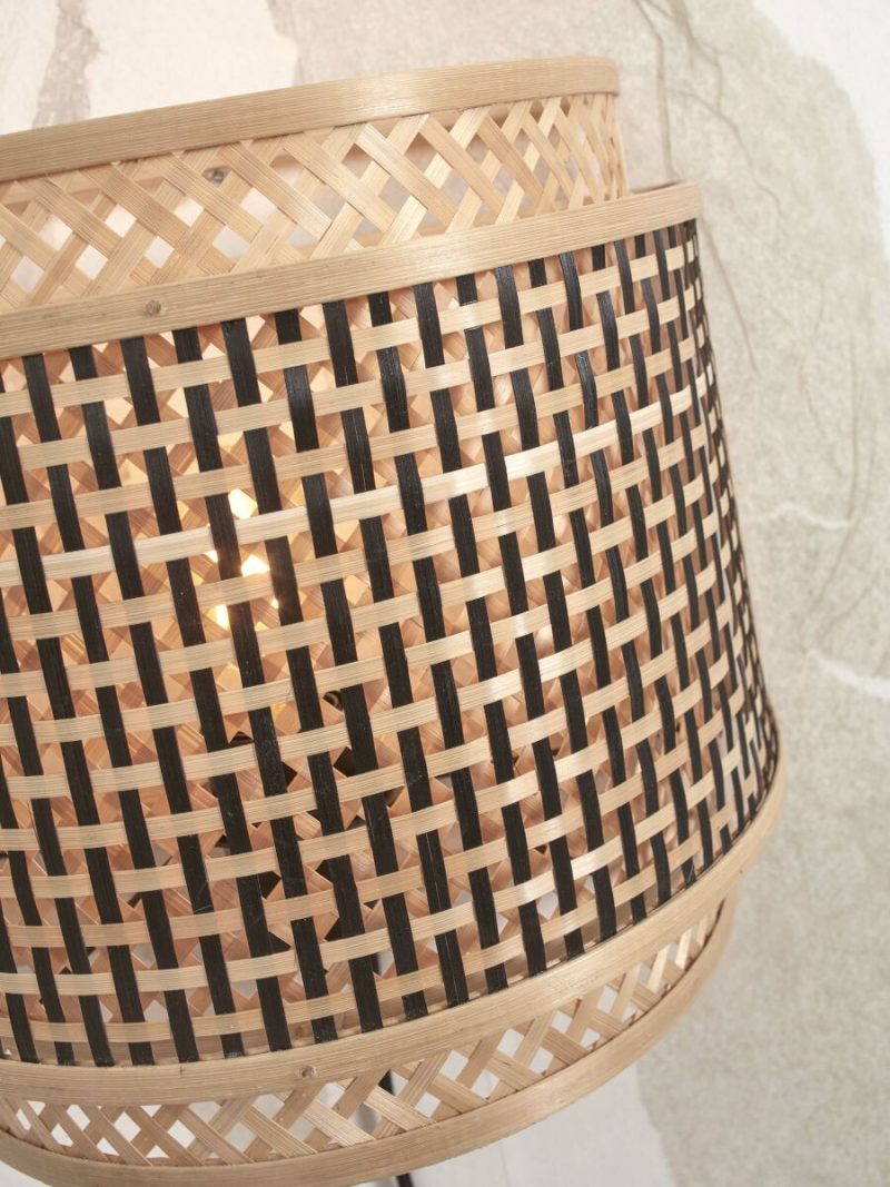 Lámpara de pared bohemia de bambú negro y natural GOOD & MOJO Bhutan - Imagen 7