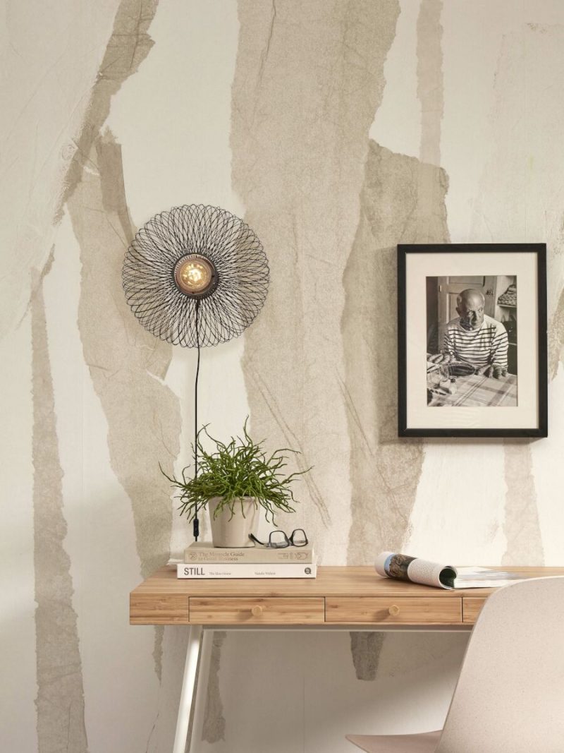 Lámpara de pared bohemia de bambú y metal negro GOOD & MOJO Cango - Imagen 8