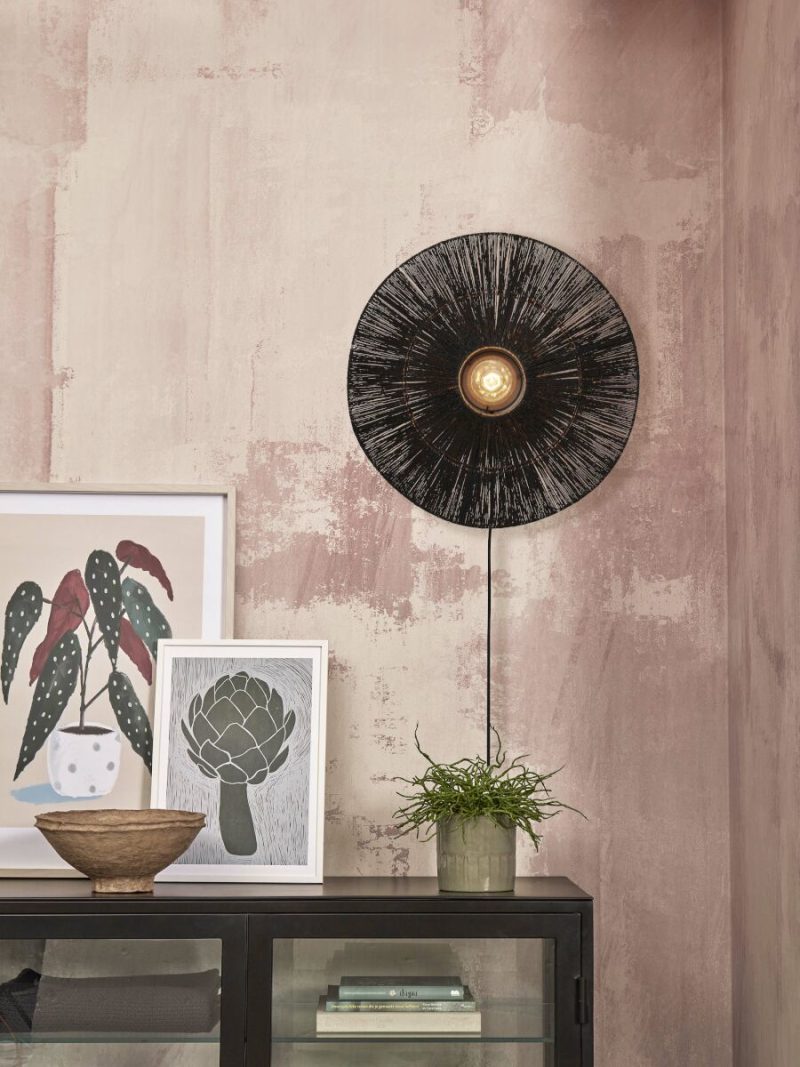 Lámpara de pared bohemia de ratán negro GOOD & MOJO Iguazu - Imagen 2