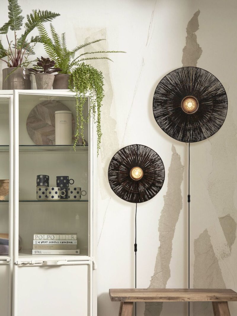 Lámpara de pared bohemia de ratán negro GOOD & MOJO Iguazu - Imagen 9
