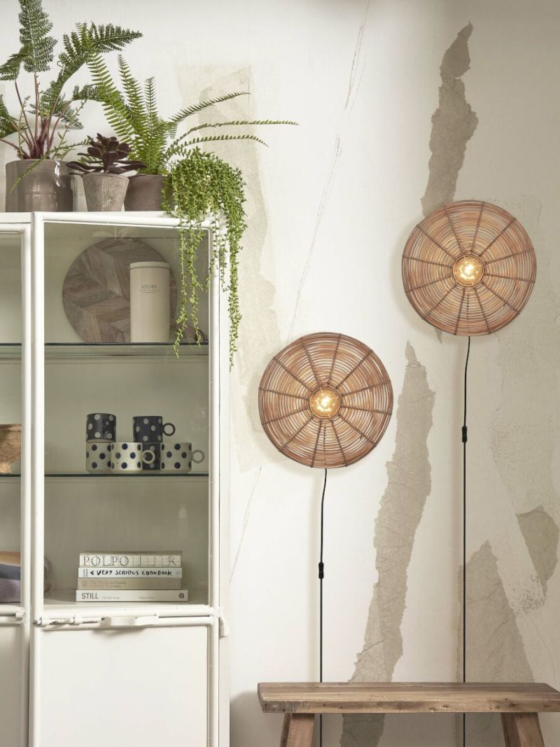 Lámpara de pared bohemia de ratán y metal natural GOOD & MOJO Tanami - Imagen 9