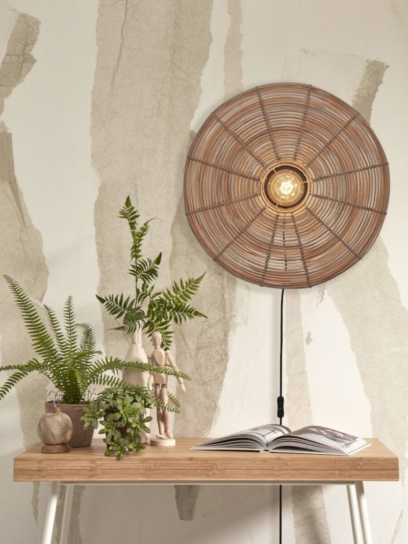 Lámpara de pared bohemia de ratán y metal natural GOOD & MOJO Tanami - Imagen 2